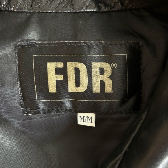 FDR Vintage Leather Bomber Jacket - Picture 5 of 6